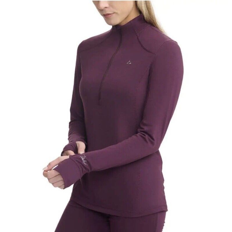 Photo 2 of SIZE M Costco - Paradox Ladies’ 1/4 Zip Merino Wool Blend Base Layer Top Purple