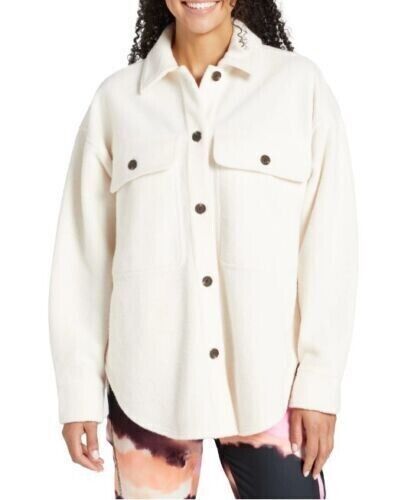 Photo 1 of SIZE M/L - 32 Degrees Heat Women's Sherpa Teddy Shirt Jacket White 