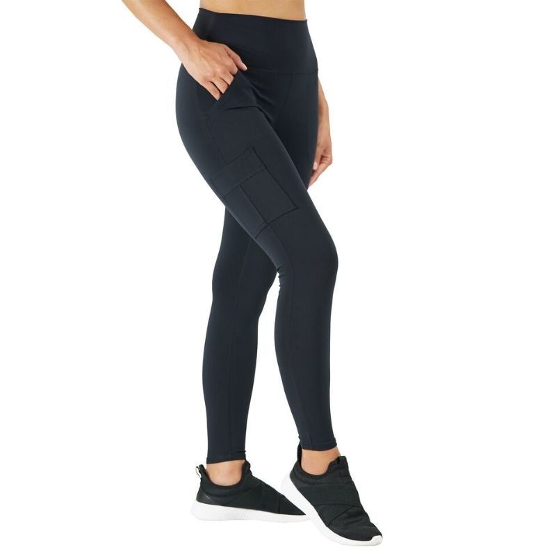 Photo 3 of SIZE L - Spyder Ladies' Cargo Legging  Black. Cargo Pockets 4 Way Stretch