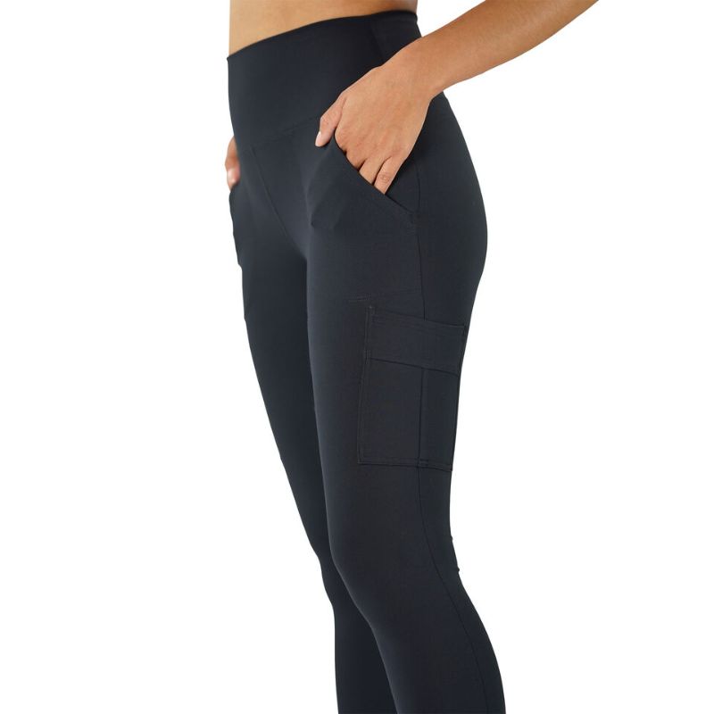 Photo 1 of SIZE L - Spyder Ladies' Cargo Legging  Black. Cargo Pockets 4 Way Stretch