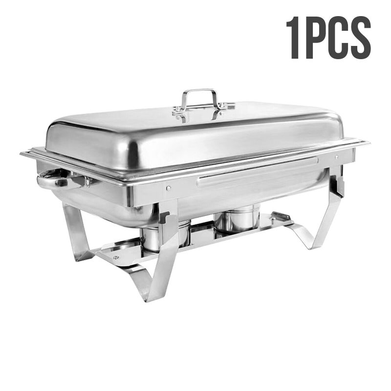 Photo 1 of 8Qt Chafing Dish Buffet Set Chafing Pans Chafer Full Size Buffet Stainless Steel. This 8 quart stainless steel rectangular dish is ideal for buffets, hotel breakfast areas, brunches, catering, parties, wedding banquets and self-service environments. Made 