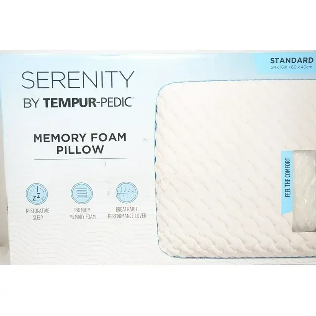 Photo 1 of Serenity by Tempur-Pedic Memory Foam Bed Pillow. * Proprietary Material Developed By Tempur-Pedic Scientists
* Delivers Pressure Relief & Personalized Comfort. * Included Performance Cover For Enhanced Breathability. * Proudly Designed & Assembled In The 