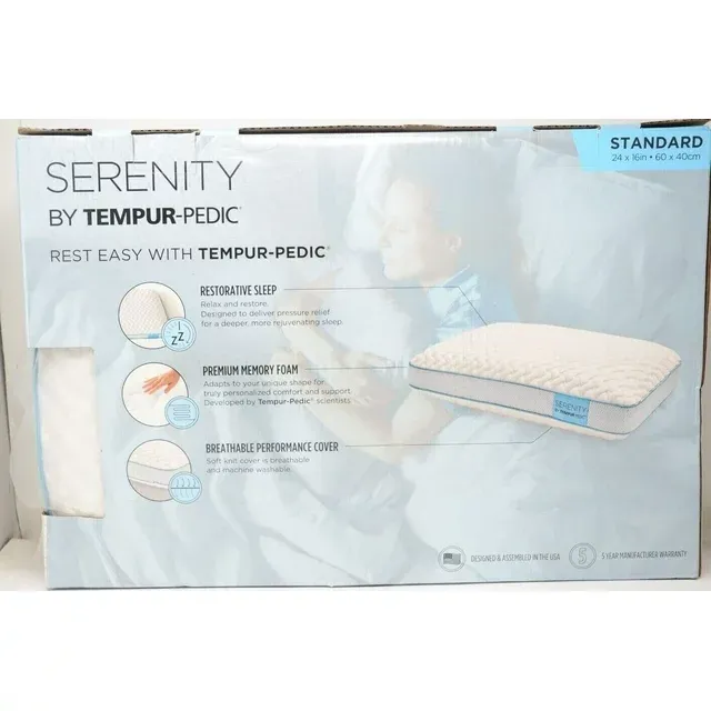 Photo 2 of Serenity by Tempur-Pedic Memory Foam Bed Pillow. * Proprietary Material Developed By Tempur-Pedic Scientists
* Delivers Pressure Relief & Personalized Comfort. * Included Performance Cover For Enhanced Breathability. * Proudly Designed & Assembled In The 