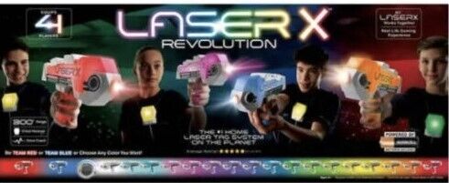Photo 1 of Laser X Blaster, 4-player Set. Choose from more than 20 team colors to light up your blaster! All Laser X Gear works together. Play as teams or individuals. Blasters light up more than 20 different colors. Product Details. Infrared Beam is not visible.
