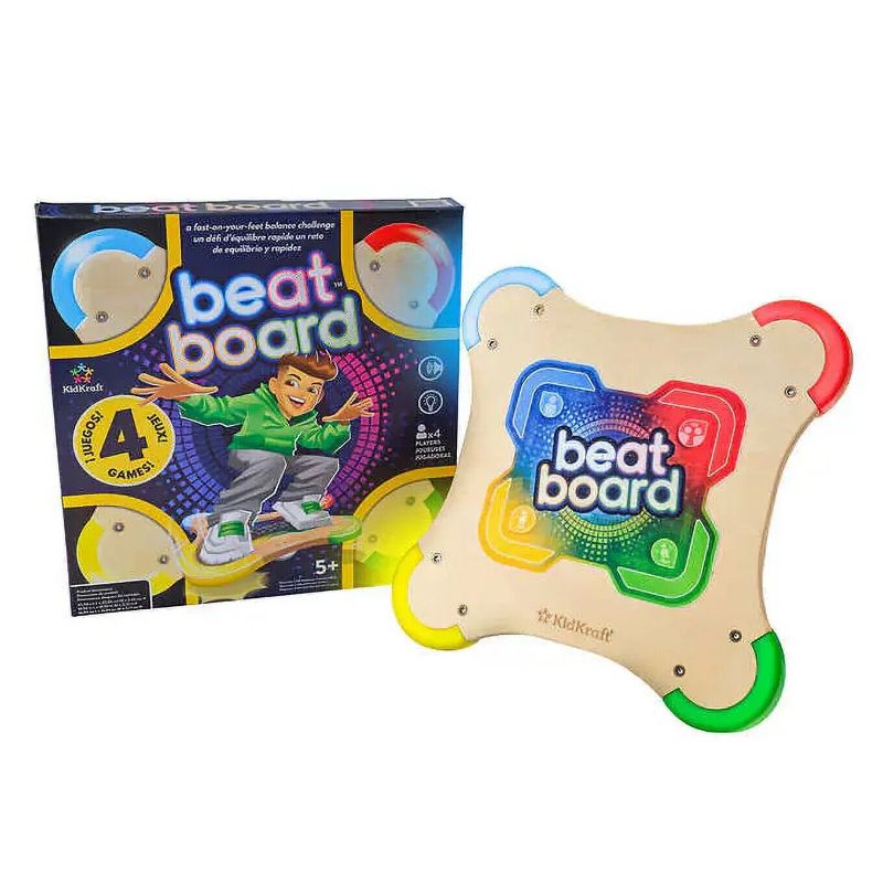 Photo 1 of Kidkraft Beat Board Games Solo Mission, Head-to-Head, Balance Mode and DJ. KidKraft's Beat Board™ Balance Game is a fast-on-your-feet balance challenge for the whole family. Innovative wooden electronic balance board tests your physical and mental skills 