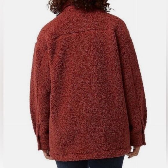 Photo 4 of SIZE M/L - 32 Degrees Womens Cozy Fleece Shirt Jacket Oversized Spiced Apple