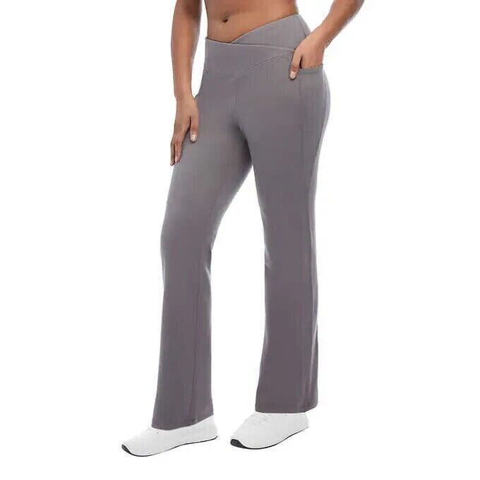Photo 2 of SIZE M - Jockey Womens Cross Waist Yoga Pants Athleticwear Gray
