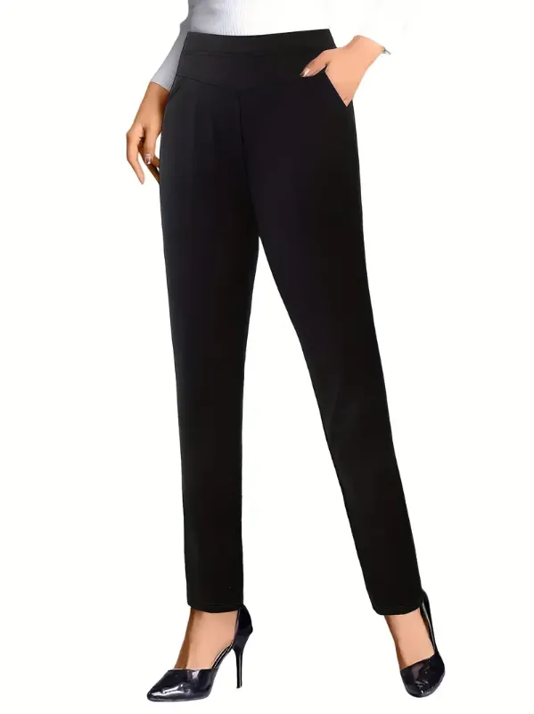 Photo 1 of SIZE XL - Cozy and Stylish High Waist Fleece Pants with Slant Pockets for Women