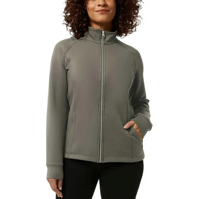 Photo 1 of SIZE L - 32 Degrees Womens Active Full Zip Jacket Castor Gray Large