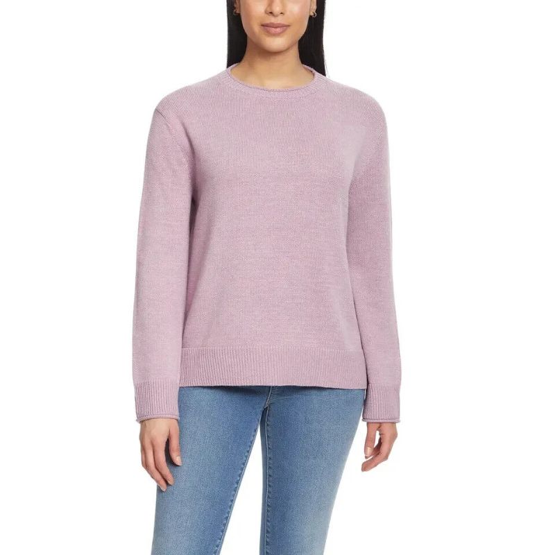 Photo 1 of SIZE M - Ella Moss Crew Neck Sweater Women's Large Cozy Knit Long Sleeve Purple