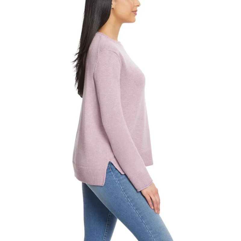 Photo 2 of SIZE M - Ella Moss Crew Neck Sweater Women's Large Cozy Knit Long Sleeve Purple