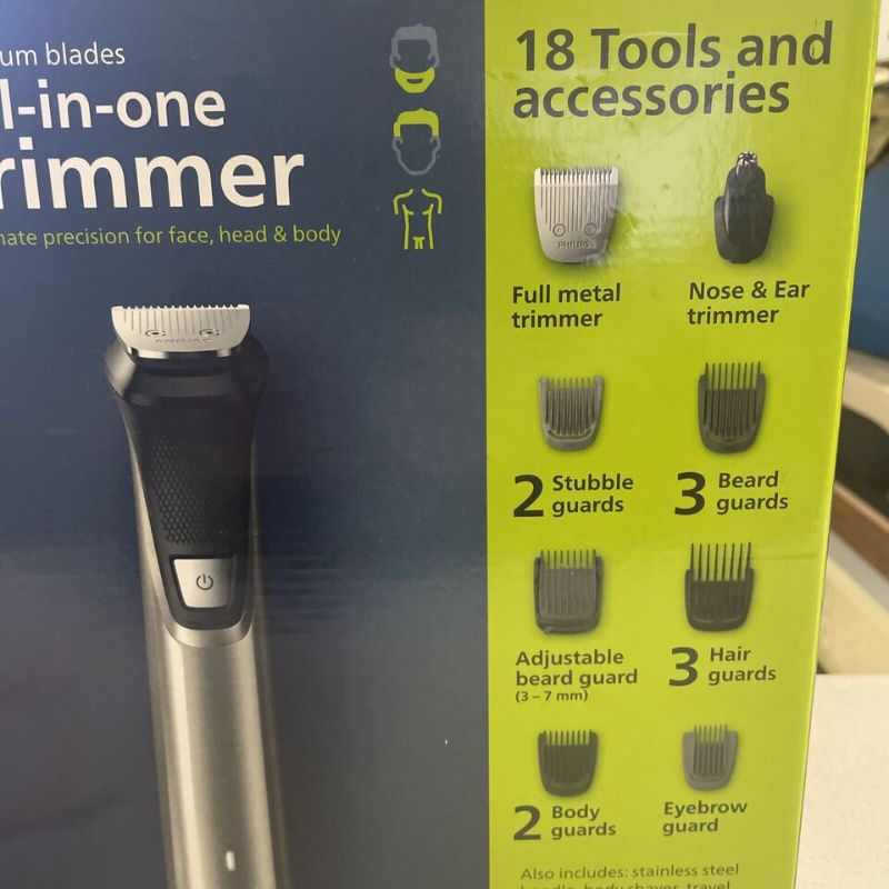 Photo 2 of Philips Norelco Multigroom - All In One Trimmer - Titanium Blades + 18 Tools