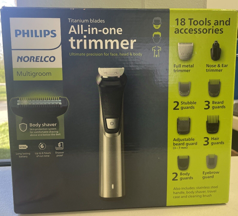 Photo 1 of Philips Norelco Multigroom - All In One Trimmer - Titanium Blades + 18 Tools