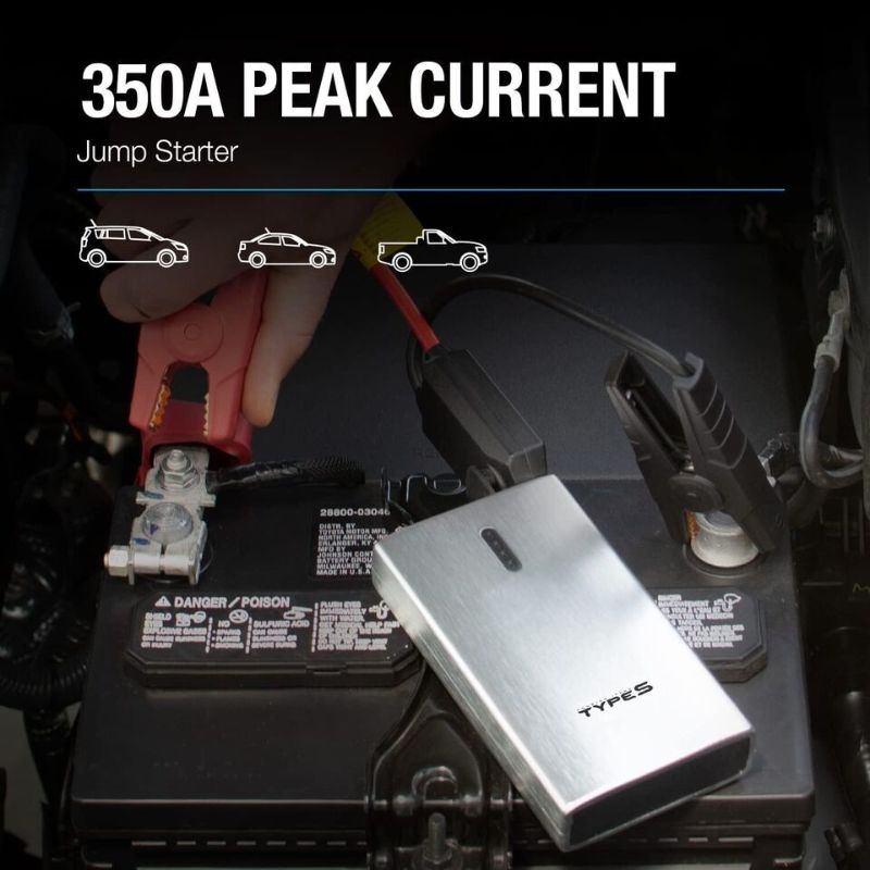 Photo 2 of Type S 12V 6.0L Jump Starter Power Bank with Dual USB Charging and 8,000 GRAY. A Must-Have Item for Every Vehicle - Avoid being stuck on the road by having a reliable and powerful car battery jump starter with the TYPE S 12V 6.0L Jump Starter Qi Wireless 