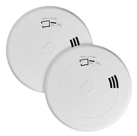 Photo 2 of First Alert Smoke and Carbon Monoxide Alarm, 2-pack. Combination Smoke Carbon Monoxide Detectors. Slim profile design is half the depth of a standard alarm. Test/silence button for efficient testing to ensure alarm is working properly. Slim Profile Design