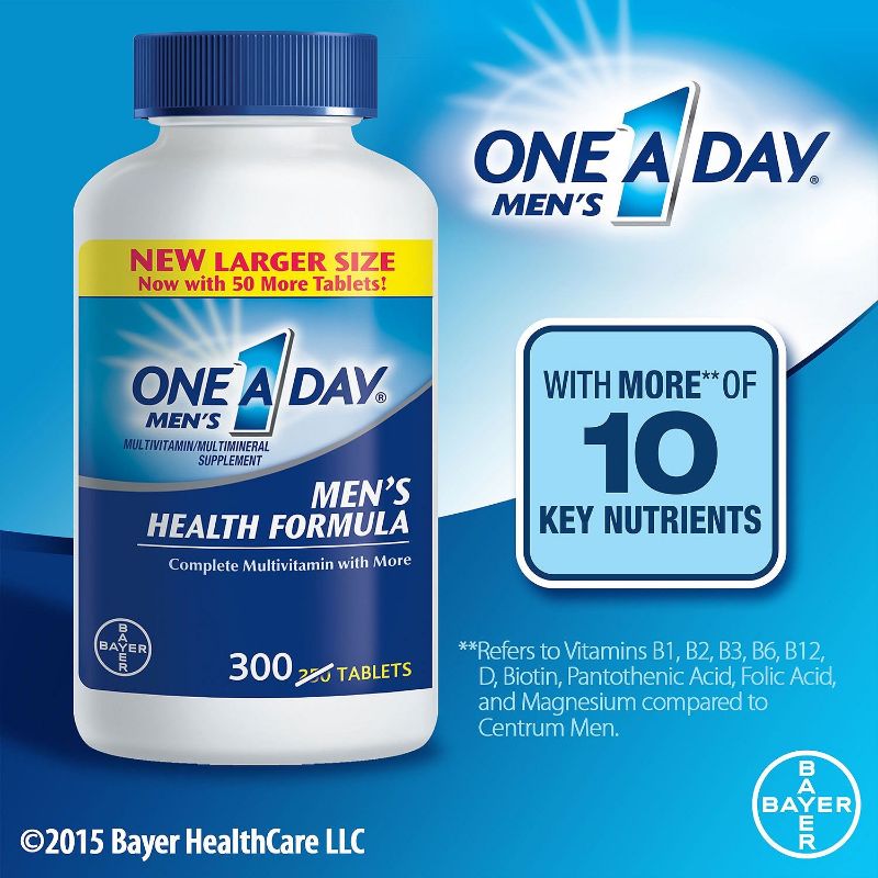 Photo 1 of One a Day Men S Health Formula Multivitamin (300 Ct.). Exp. 05/25 - One A Day Men s Health Formula Multivitamin Heart health with folic acid and vitamins B6 B12 C & E Blood pressure health with vitamin D C calcium & magnesium Immune health with selenium v