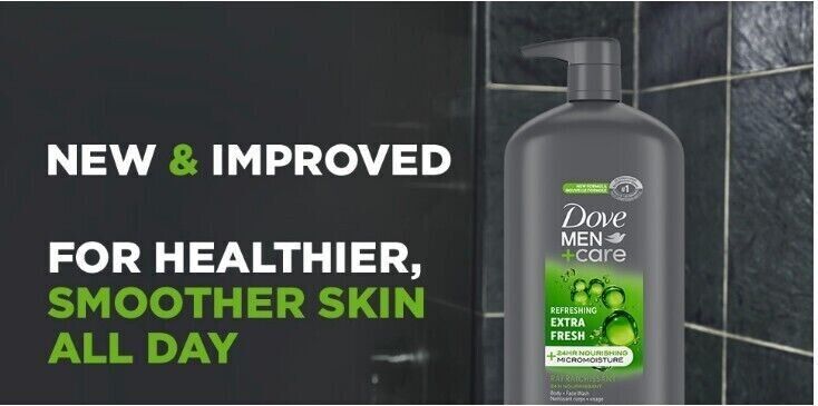 Photo 2 of Dove Men S Extra Fresh Body + Face Wash 32 Fluid Ounce