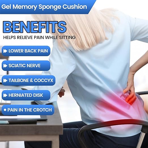 Photo 2 of Office Chair Cushion, car Cushion for Relieving Tailbone Pain, Back Pain. Comfortable Cushion for Men and Women in Office, Travel and Home