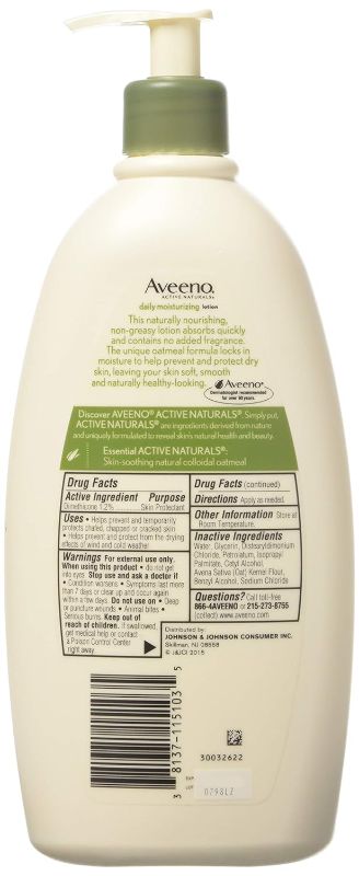 Photo 2 of Aveeno Active Naturals Daily Moisturizing Lotion, 20 Ounce Pump