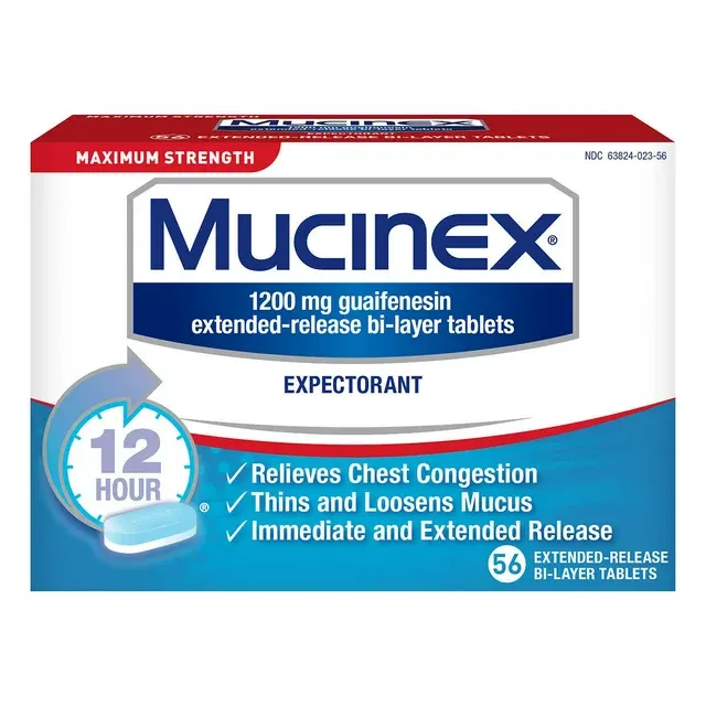 Photo 1 of Mucinex Maximum Strength 56 Tablets. Exp. 06/2026