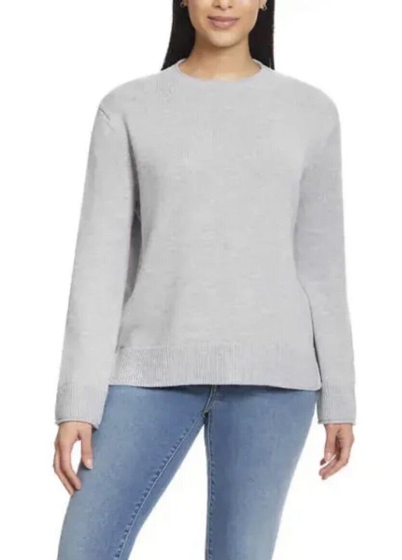 Photo 1 of SIZE XL - Ella Moss Women's Crew Neck Sweater - Cozy Knit - Heather Gray - X-LARGE-