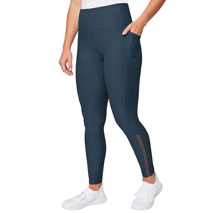 Photo 1 of SIZE M - Mondetta Womens High Waist Active Legging Mesh Details Side Pockets