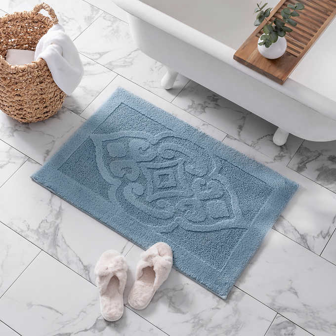 Photo 1 of WelHome 100% Cotton Sculpted Bath Rug 24 X 36