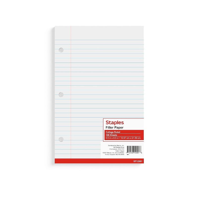 Photo 1 of Office Depot Value College Ruled Notebook Filler Paper 150 Sheets 10.5" x 8"