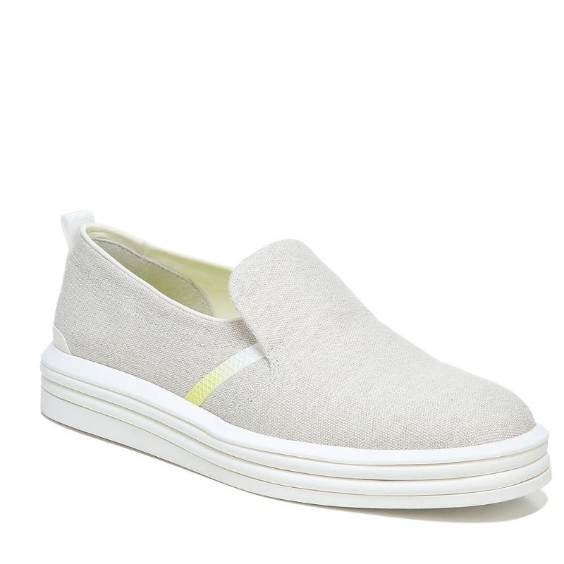Photo 1 of SIZE 8M - Franco Sarto Womens Maldives Slip on Sneaker.  Franco Sarto Maldives Womens Slip On Sneaker Cover lots of ground in the sporty Franco Sarto Maldives womens Slip-On Sneaker. Whether on home turf or traveling, this fabric upper with extra stripe a