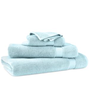 Photo 1 of 1 Ralph Lauren Wescott 13 Inches X 13 Inches 100 Percent Cotton Wash Towel, Lagoon Blue
