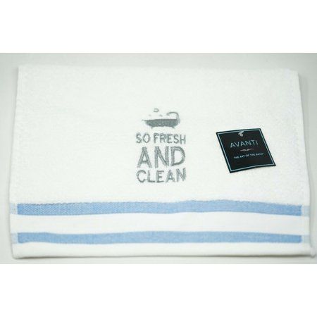 Photo 1 of Avanti Linens "So Fresh and Clean" 11" X 18" Cotton Fingertip Towel - White