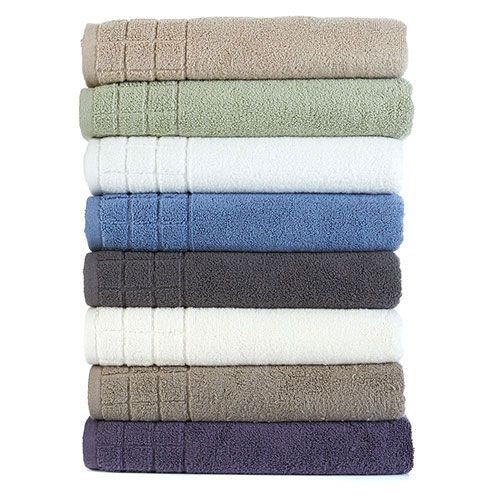 Photo 1 of 1 PIECE - Calvin Klein Sculpted Grid Towel Collection Bath Towel, Bellflower WHITE 30 X 54