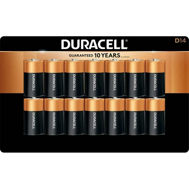 Photo 1 of Duracell D 1.5V Coppertop Alkaline D14 Batteries - 14 Pack - Exp Mar 2033