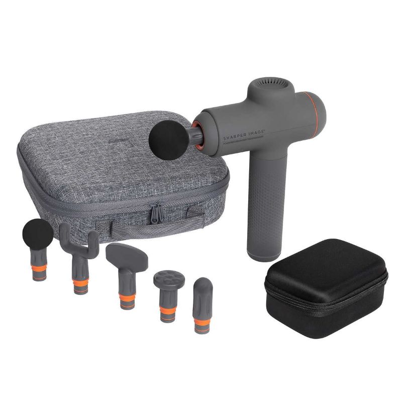 Photo 3 of Large size Sharper Image Power Percussion Deep Tissue Massager Grey. The Sharper Image Power Percussion Deep Tissue Massager is the post-workout recovery tool you need and the muscle repairer you deserve. This state-of-the-art massager uses percussion to 