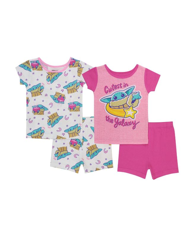 Photo 1 of SIZE KIDS 4T - The Mandalorian Toddler Girls Pajamas, 4 Piece Set 