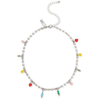 Photo 1 of INC Silver-Tone Mixed Stone Charm Statement Necklace, 14 + 3 Extender, Created for Macy's - Multi