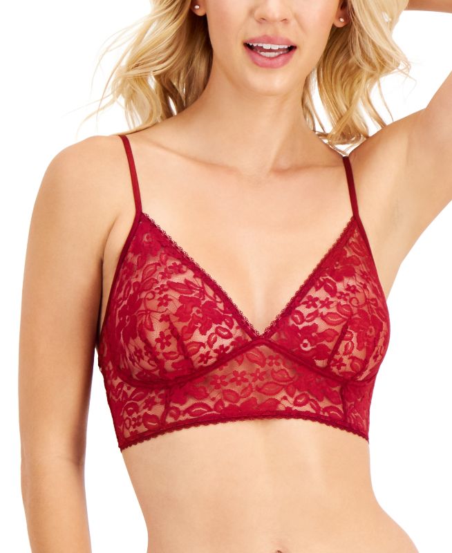 Photo 1 of SIZE MEDIUM - Allbrand365 Designer INC International Concepts Womens Lace Bralette Maraschino Medium