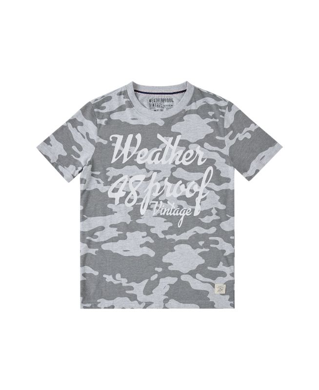 Photo 1 of SIZE S - Weatherproof Big Boys Short Sleeve Graphic T-shirt - Gray Heather