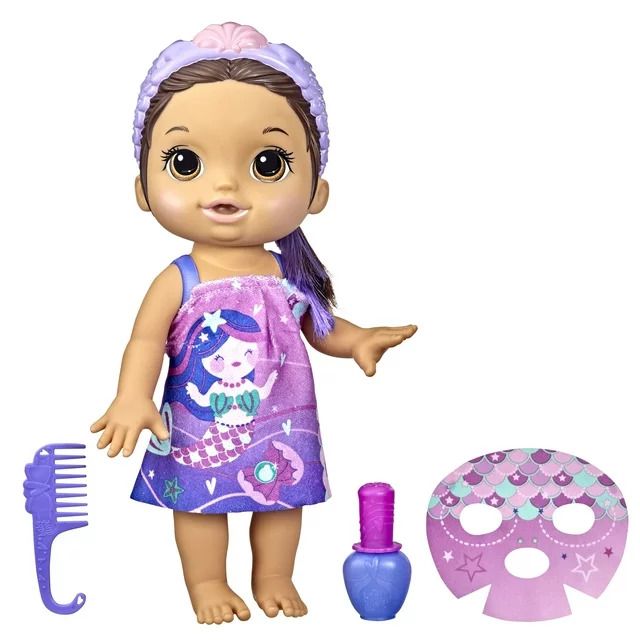 Photo 1 of Baby Alive Glam Spa Baby Doll, Mermaid, Color Reveal Nails and Makeup, Kids 3 and Up