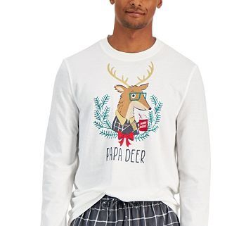 Photo 1 of SIZE XL HOLIDAY Men's Papa Deer Mix It Family Pajama TOP