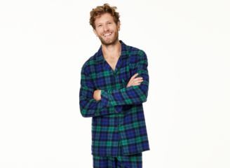 Photo 1 of SIZE S Men's Matching Black Watch Plaid Family Pajama TOP