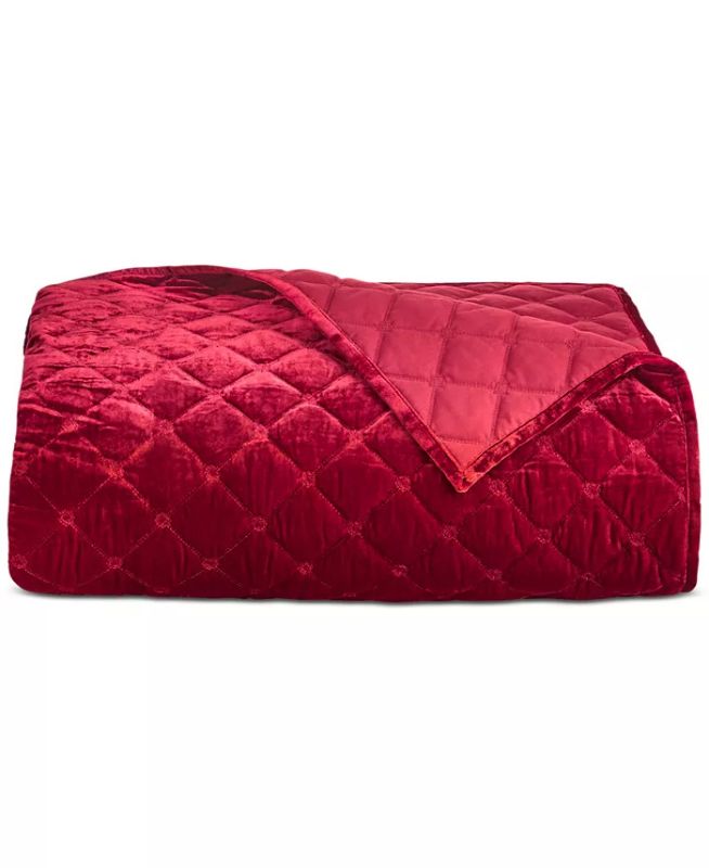 Photo 1 of SIZE KING MARTHA STEWART Diamond Tufted Velvet Quilt, 