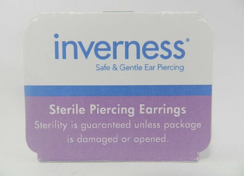 Photo 2 of Inverness Sterile Piercing Earrings, 4MM Cream Crystal Pearl14K WG140CB-M