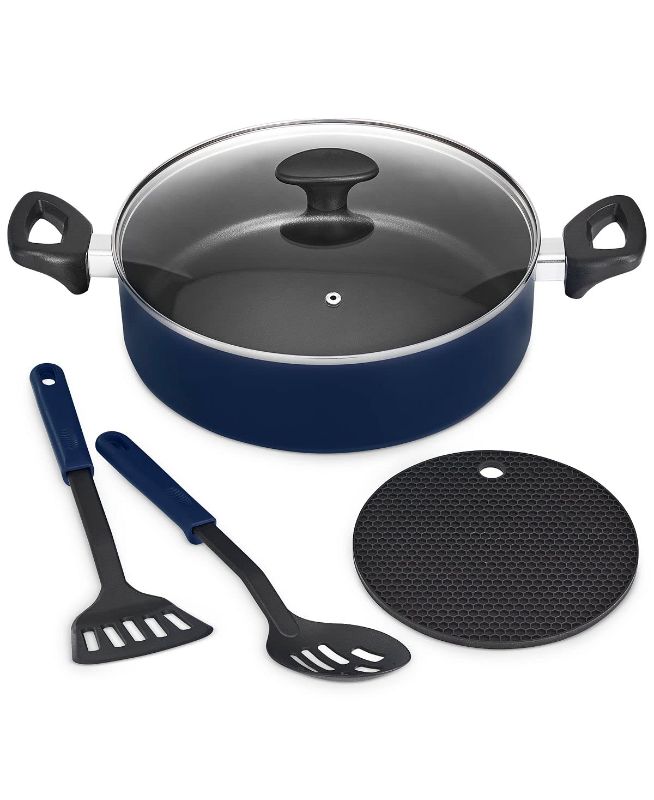 Photo 1 of Bella 5-pc. Nonstick Everyday Pan Set in Navy Blue