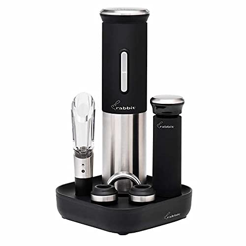 Photo 1 of Rabbit 8 Piece Electric Wine Set/ Includes : Electric Corkscrew/ Aerator-Pourer/ Preserver and Charging base