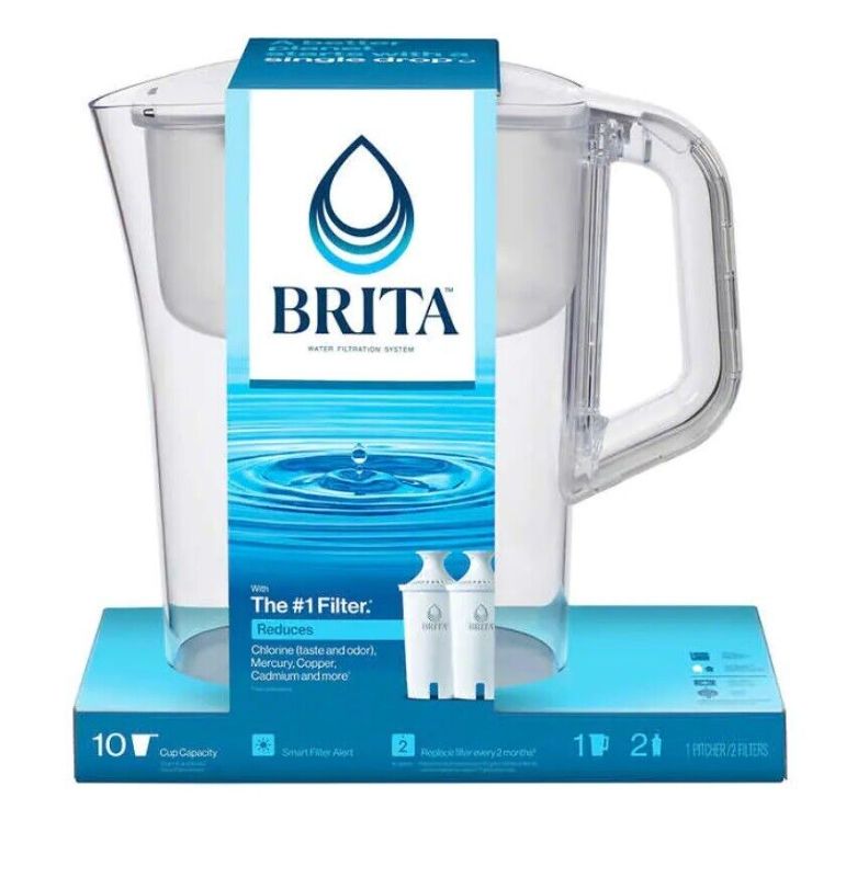 Photo 1 of Brita Champlain Water Filter Pitcher 10 Cup with 2 Filters