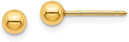 Photo 1 of Inverness 24k Plated Ball Post Earrings with Safety Back, Sterile Enclosed
