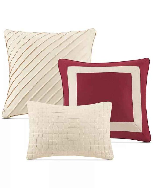 Photo 4 of JLA HOME Emmet 14-Pc. Comforter Set, King, Includes: comforter, throw, 4 pc sheet set, pillow shams, euro shams, bed skirt and decorative pillows