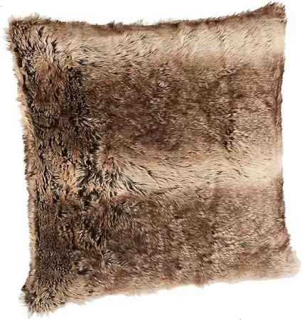 Photo 1 of Faux Fur Pillow 20x20 brown 