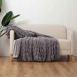 Photo 1 of Berkshire Collection Faux Fur Plush Throw Blanket